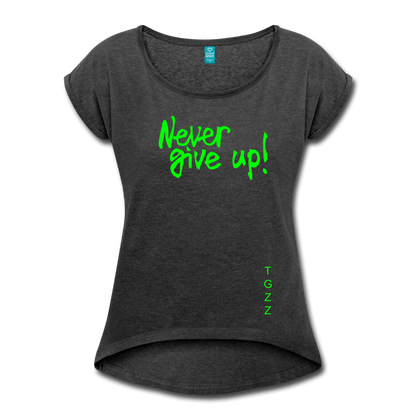 Women's Roll Cuff T-Shirt - #TEAMGAINZZ