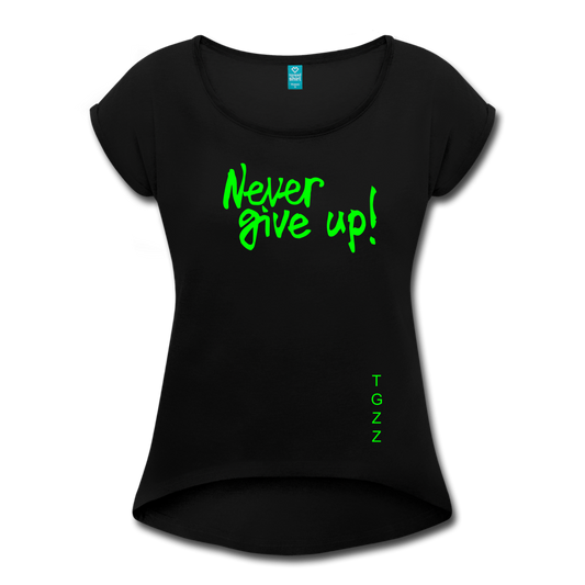 Women's Roll Cuff T-Shirt - #TEAMGAINZZ
